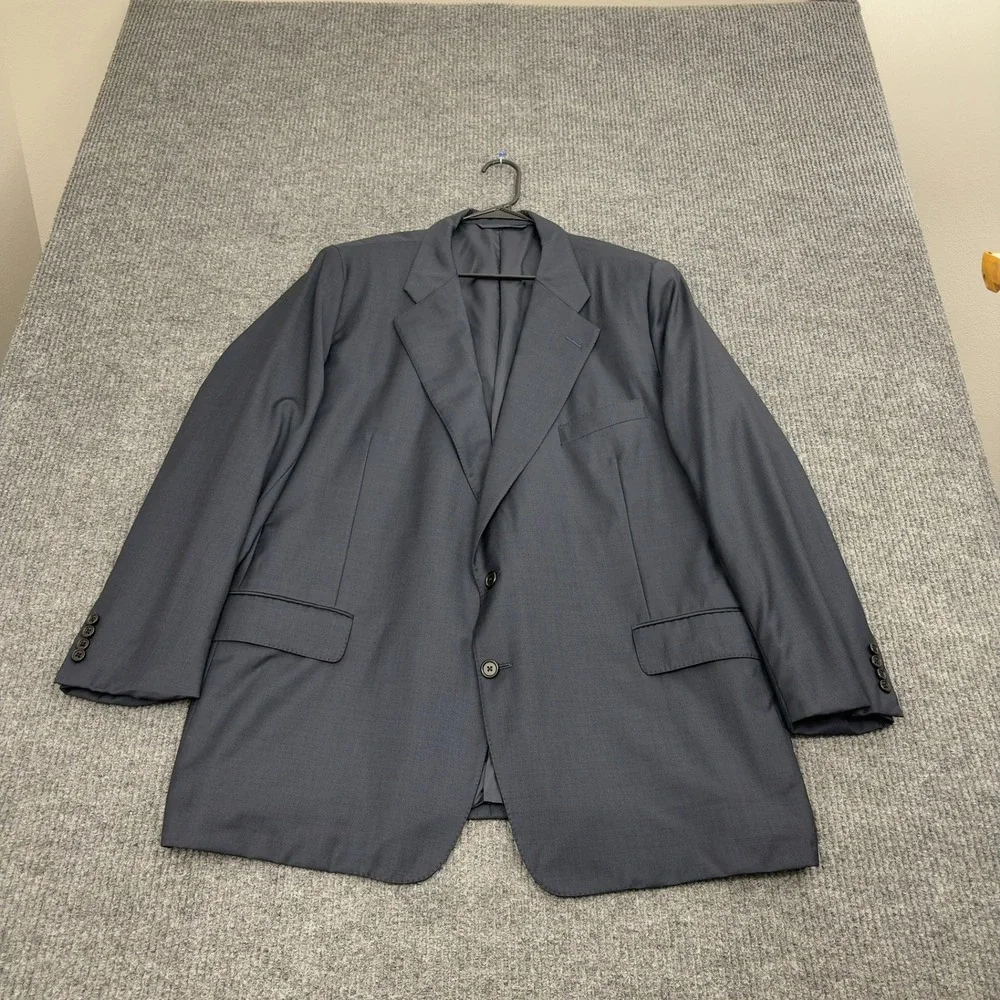 Loro Piana Hickey‎ Freeman Blazer Mens 48R Blue Wool Tasmanian Super 120s Luxury